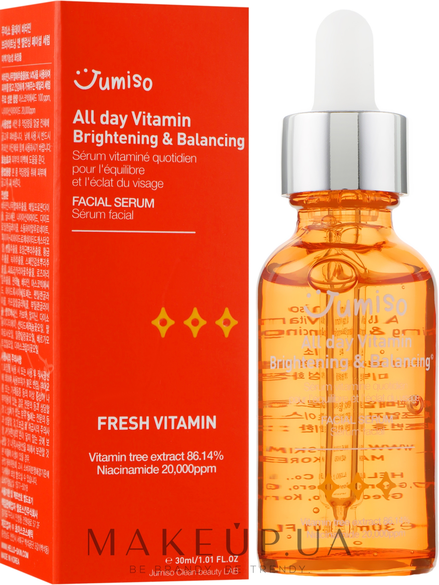 Вітамінна сироватка для обличчя - HelloSkin Jumiso All Day Vitamin Brightening & Balancing Facial Serum — фото 30ml
