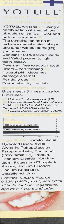Відбілювальна зубна паста - Yotuel Pharma Whitening Toothpaste — фото N3