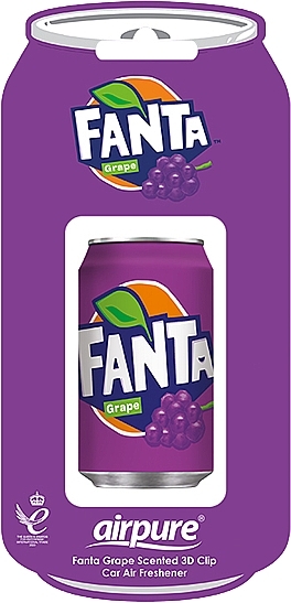 Автомобільний освіжувач повітря "Фанта виноград" - Airpure Car Vent Clip Air Freshener Fanta Grape — фото N1