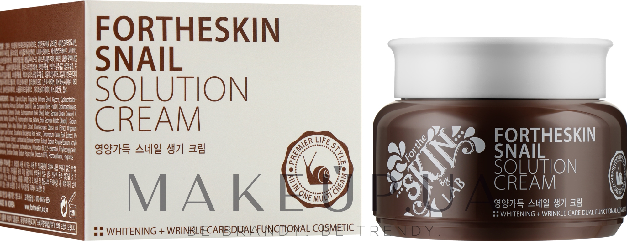 Крем для лица с муцином улитки - Fortheskin Snail Solution Cream  — фото 100ml