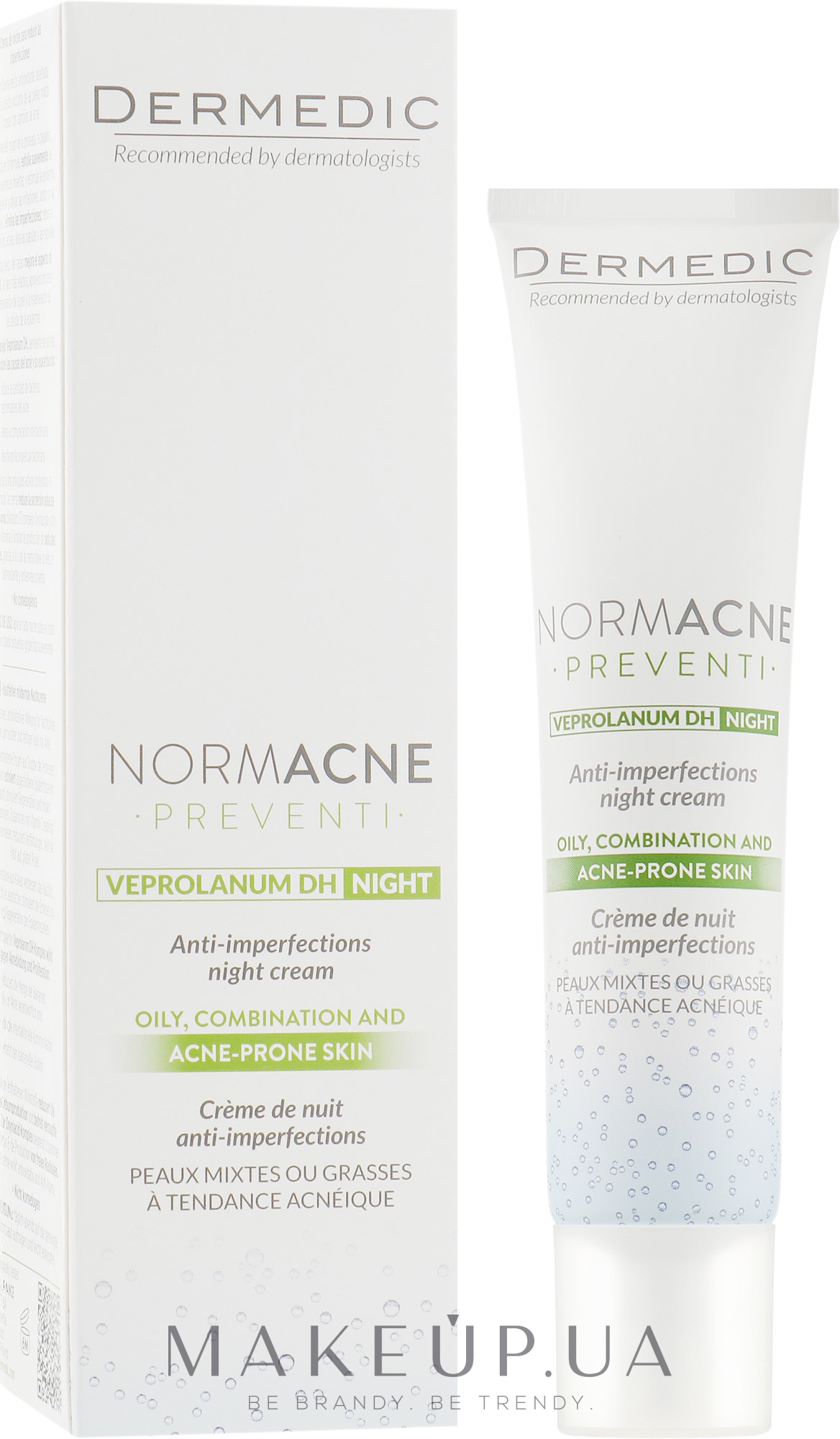 Ночной крем для устранения недостатков - Dermedic Normacne Preventi Anti-Imperfections Night Cream — фото 40g