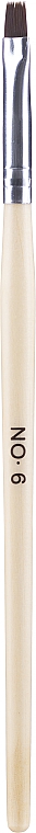 Кисть для геля плоская, № 6, деревянная ручка - NeoNail Professional — фото N1