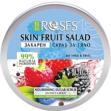 Скраб для лица и тела "Ягоды и черный перец" - Nature of Agiva Roses Body Fruit Salad Nourishing Sugar Scrub — фото N1