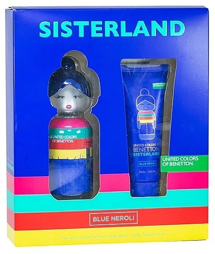 Benetton Sisterland Blue Neroli - Набір (edt/80ml + b/lot/75ml) — фото N3