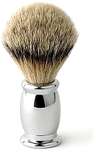 Парфумерія, косметика Помазок для гоління - Edwin Jagger Bulbous Chrome Shaving Brush Silver Badger Tip