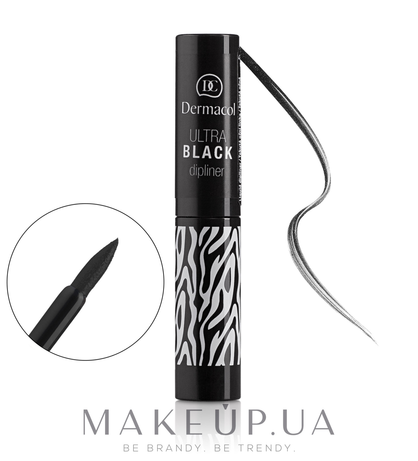 Рідка підводка для очей - Dermacol Make-Up Black Sensation Ultra Black Dipliner — фото 01-black