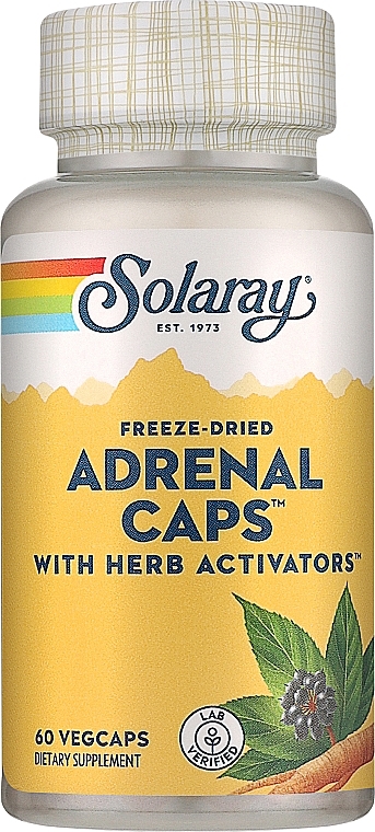 Комплекс для поддержки надпочечников, 170 мг - Solaray Adrenal Caps 170 mg — фото N1