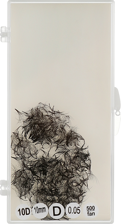 Ресницы для наращивания в пучках (россыпь), 10 мм - Vie De Luxe Primavera Art 10D — фото N1