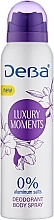 Духи, Парфюмерия, косметика Дезодорант-спрей для тела "Luxury Moments" - DeBa Deodorant Body Spray