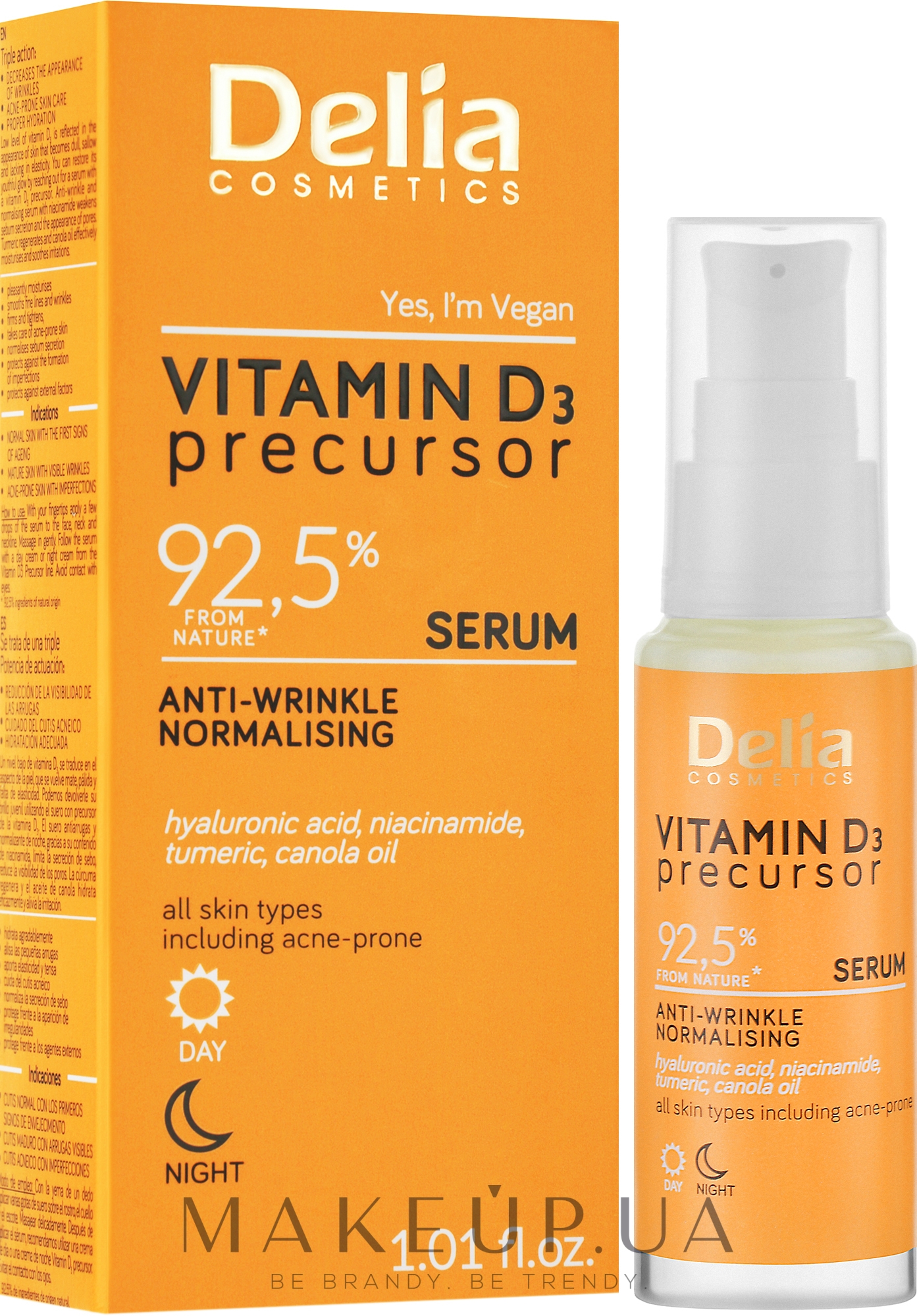 Сироватка від зморщок, із вітаміном D3 - Delia Vitamin D3 Precursor Serum — фото 30ml