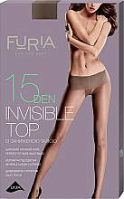 Парфумерія, косметика Колготки жіночі "Invisible Top", 1212, 15 Den, бежевий - Furia