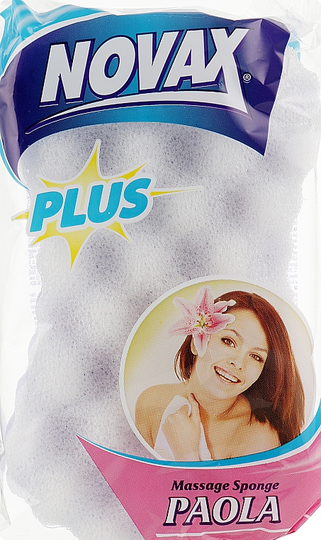 Губка банная массажная, фиолетовая - Novax Plus Paola — фото N1