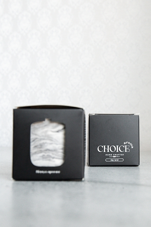 Парфумована свічка "Figue", мармур - Choice Aroma Candle (міні) — фото N4