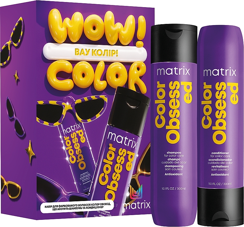 Набор для окрашенных волос - Matrix Color Obsessed (shmp/300ml + h/cond/300ml) — фото N1