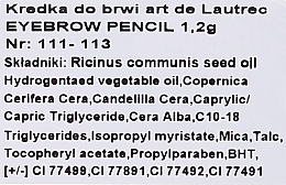 Карандаш для бровей - Art de Lautrec Eyebrow Pencil — фото N2