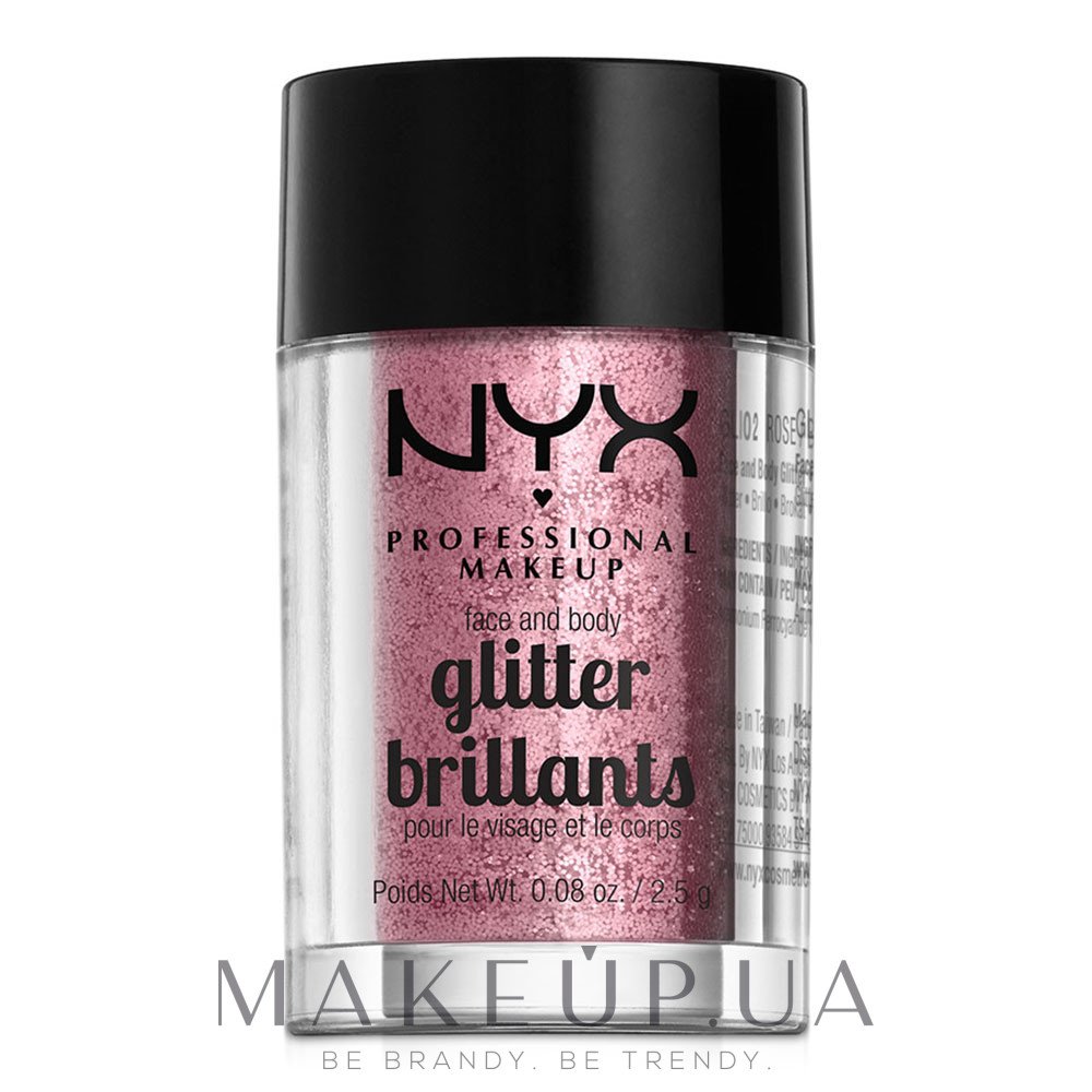 Глиттер для лица и тела - NYX Professional MAKEUP Face & Body Glitter — фото 02 - Rose