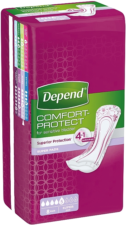 Прокладки женские урологические "Depend Super Pad", 8шт - Depend — фото N2
