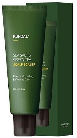 Скраб для кожи голови "Sea Salt & Green Tea" - Kundal Scalp Scaler Herb Mint — фото N1
