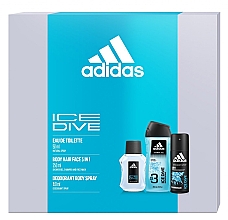 Духи, Парфюмерия, косметика Adidas Ice Dive - Набор (edt/50ml + spray/150ml + sh/gel/250ml)