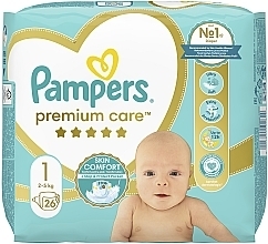 Підгузки Pampers Premium Care Newborn (2-5 кг), 26 шт. - Pampers — фото N2