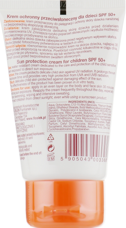 Солнцезащитный крем для детей SPF50+ - Floslek Sun Protection Cream For Kids SPF50+ — фото N2