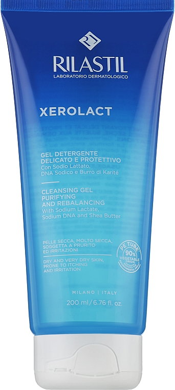 Мягкий очищающий защитный гель - Rilastil Xerolact Cleansing Gel Delicate & Protective