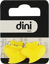 Крабик "Серце", PZ-898, жовтий - Dini Style — фото N1