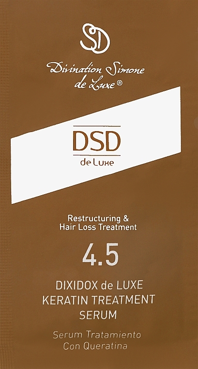 Сыворотка обогащённая кератином Диксидокс Де Люкс 4.5 - Simone DSD De Luxe Dixidox DeLuxe Keratin Treatment Serum (мини) — фото N1