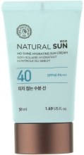 Духи, Парфюмерия, косметика Солнцезащитный крем - The Face Shop Natural Sun Eco No Shine Hydrating Sun Cream SPF40