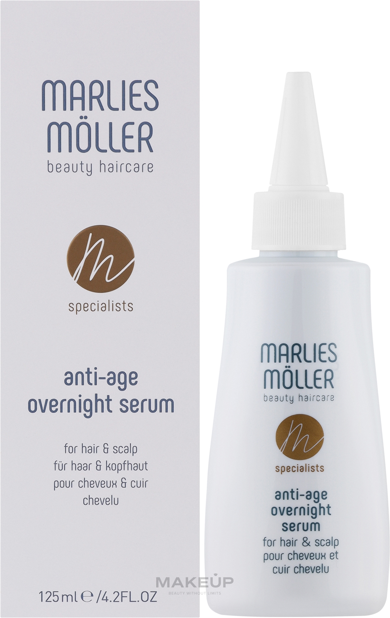 Ночная антивозрастная сыворотка для волос и кожи головы - Marlies Moller Specialists Anti-Age Overnight Serum For Hair & Scalp — фото 125ml