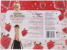 Набір "Полуниця й шампанське" - Nature De Marseille (sh/gel/150ml +cr/60ml + b/balm/100ml + soap/95g) — фото N6