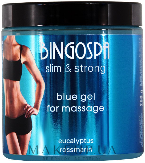 Гель для массажа и растирания с эвкалиптом и розмарином "Голубой" - BingoSpa Slim & Strong Blue Gel With Eucalyptus And Rosemary — фото 250g
