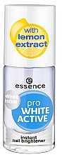 Парфумерія, косметика Відбілювальний лак для нігтів - Essence Pro White Active