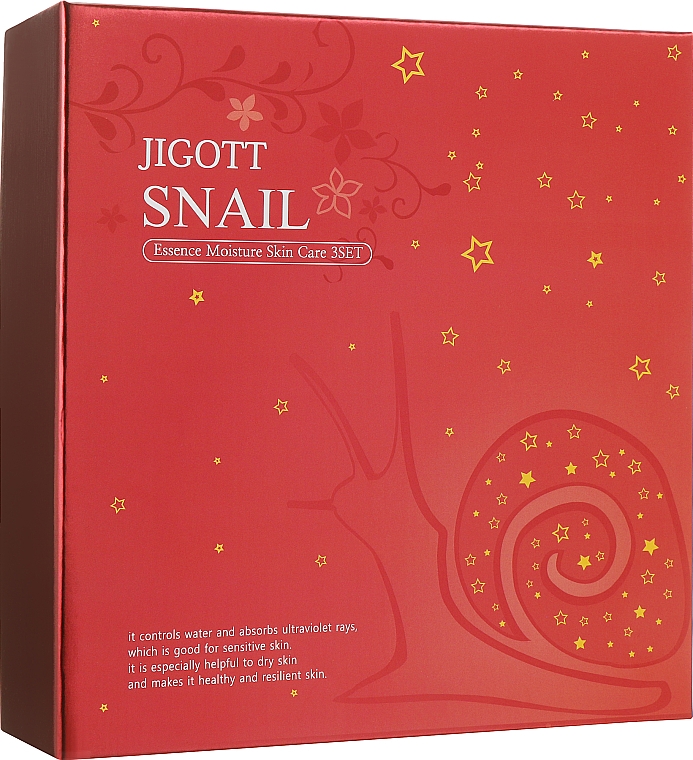 Набор для лица с муцином улитки антивозрастной, 5 продуктов - Jigott Snail Moisture Skin Care 3 Set