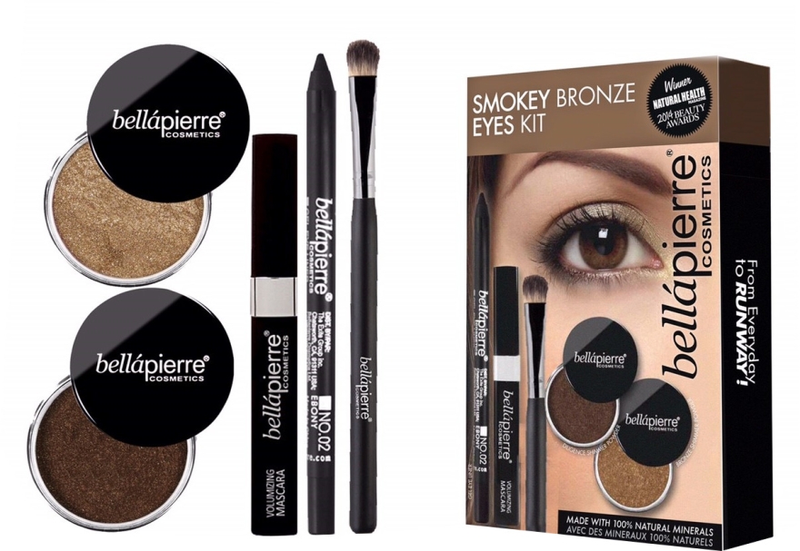 Палетка для макияжа глаз для создания эффекта смоки айз - Bellapierre Smokey Bronze Eyes Kit