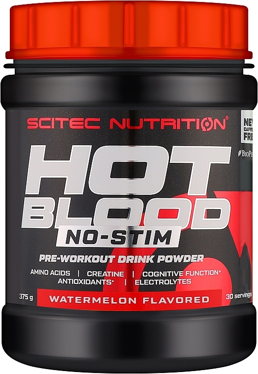 Передтренувальний комплекс - Scitec Nutrition Hot Blood No-Stim Watermelon — фото N1