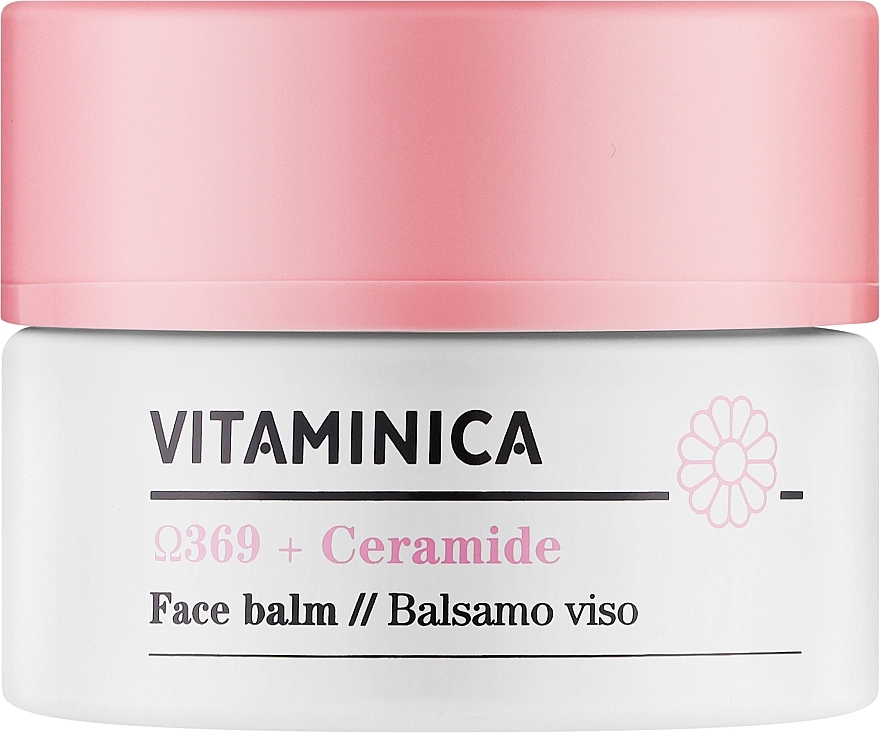 Крем-бальзам для сухої та чутливої шкіри - Bioearth Vitaminica Omega 369 + Ceramide Face Balm