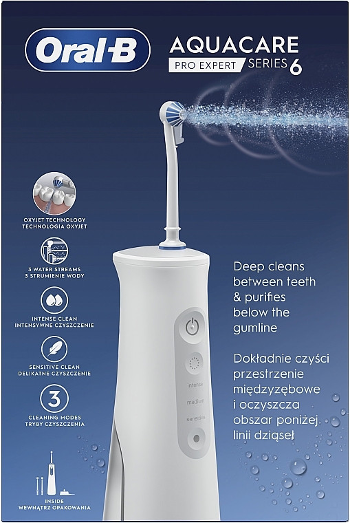 Ирригатор с технологией "Oxyjet", бело-серый - Oral-B Pro-Expert Power Oral Care AquaCare Series 6 MDH20.026.3 — фото N9