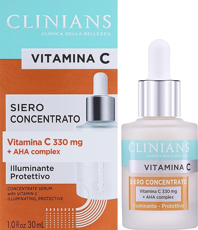 Осветляющая сыворотка для лица с витамином С - Clinians Vitamin C Concentrated Serum — фото N2