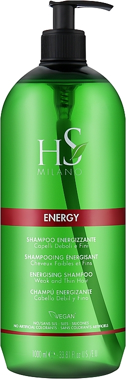Шампунь для ослабленных и тонких волос - Hs Milano Energy Shampoo — фото N2