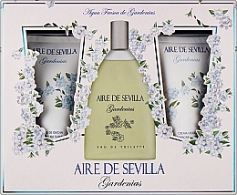 Духи, Парфюмерия, косметика Instituto Español Aire De Sevilla Gardenias - Набор (edt/150ml + cream/150ml + sh/gel/150ml)