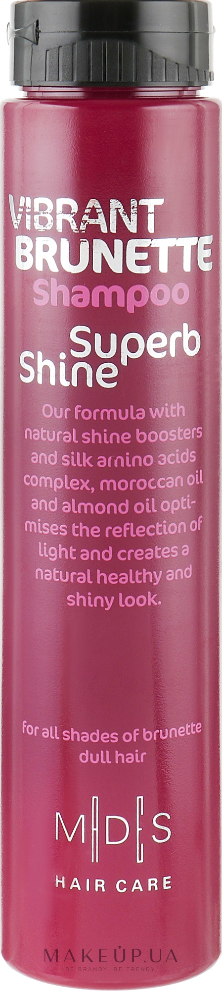 Шампунь «Бриллиантовый блеск. Жгучая брюнетка» - Mades Cosmetics Vibrant Brunette Superb Shine Shampoo — фото 250ml