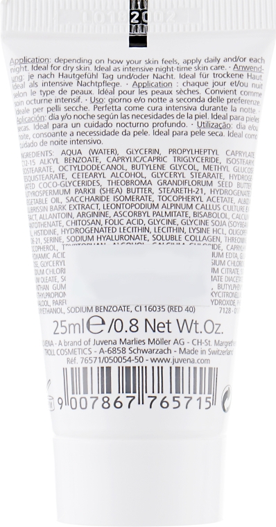 Живильний омолоджувальний крем для сухої, зневодненої шкіри - Juvena Juvelia Nutri-Restore Cream (тестер) — фото N3