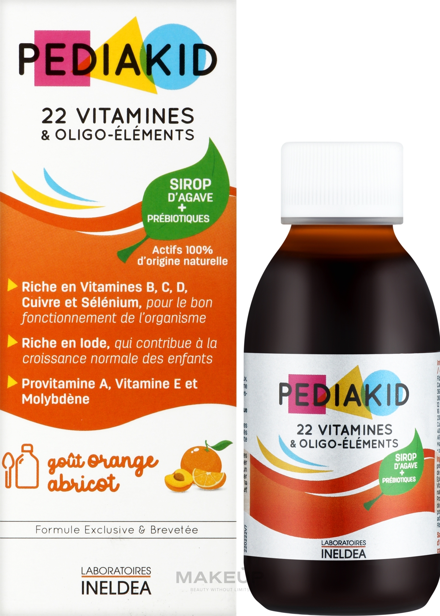 Сироп для здорового фізичного розвитку: 22 вітаміна і оліго-елемента - Pediakid 22 Vitamines et Oligo-Elements Sirop — фото 125ml