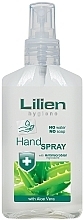 Парфумерія, косметика Антибактеріальний спрей для рук "Алое вера" - Lilien Hand Spray Aloe Vera