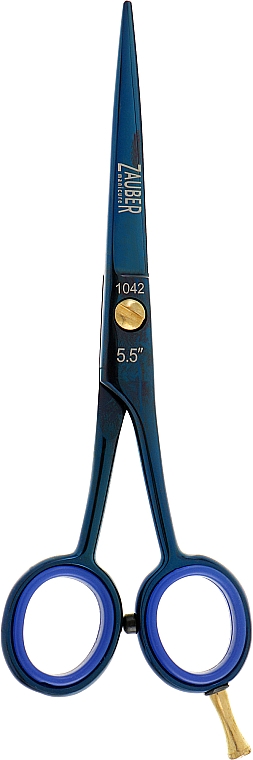 Ножницы для стрижки волос, синие, 1042 - Zauber 5.5