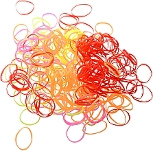 Эластичные резинки для плетения волос в круглом тубусе, разноцветные, оранжево-желтые - Cosmo Shop CS038RY — фото N1