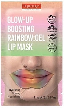 Гелева маска для губ - Purederm Glow-Up Boosting Rainbow Gel Lip Mask — фото N1