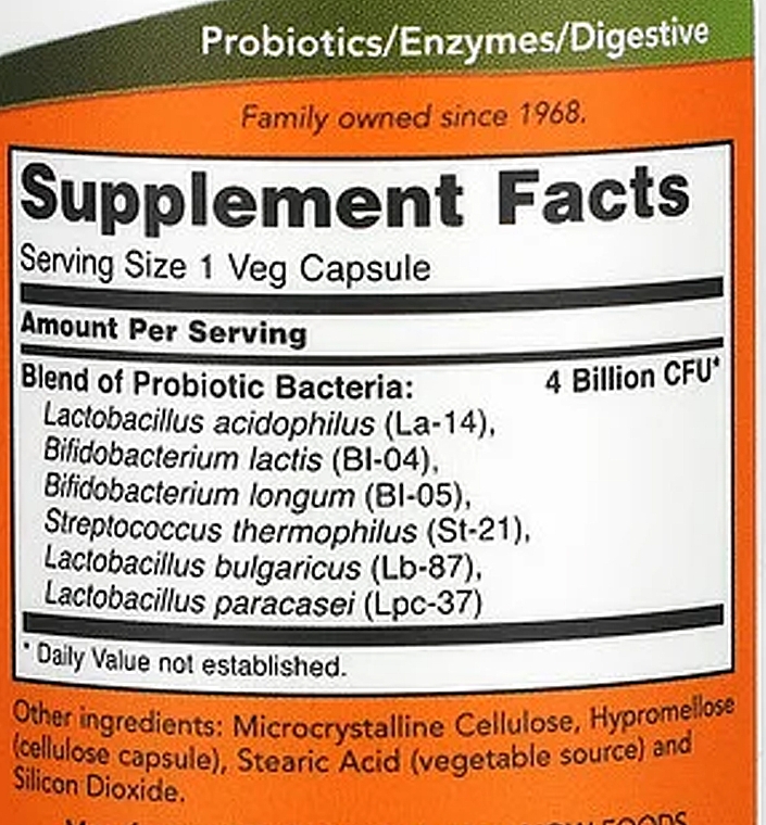 Пищевая добавка "Пробиотики" - Now Foods 4x6 Acidophilus Veg  — фото N2