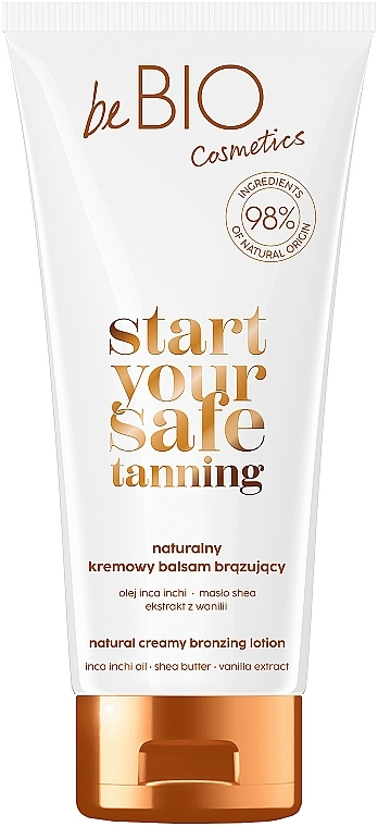 Натуральний кремовий бронзувальний лосьйон - BeBio Start Your Safe Tanning Natural Creamy Bronzing Lotion — фото N1
